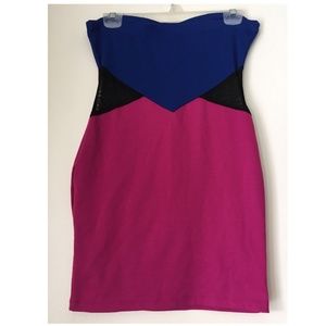 NEW CEFIAN CLUB DRESS STRAPLESS GOWN BLUE PURPLE